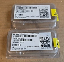 RTXM192-434NOKIA Single-mode Fiber 15km SFP Network Transceive LOT OF 2