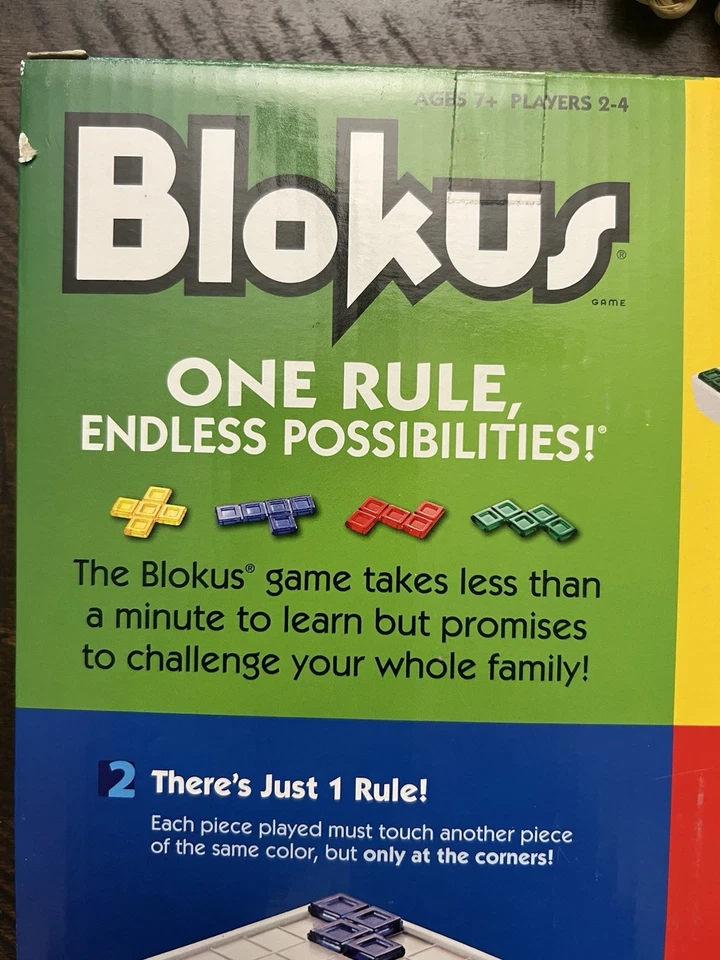Blokus Strategy Family Game Mattel 2013 One Rule Undless Possabilities Complete Foto 3 de 4