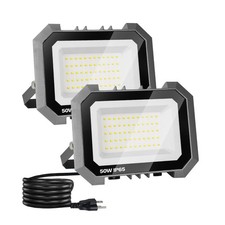 2 Pack LED Flood Lights Outdoor, 50W 5000LM Super Bright Floodlight Outside W...