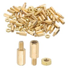 M2X6mm+3mm screws with nut, 100pcs for male female brass hexagonal