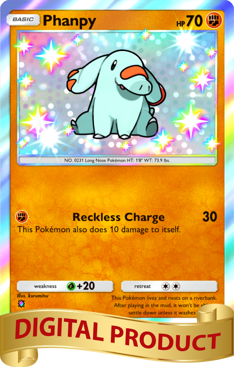 Pokemon Pocket TCG Card Game 1 Star Shiny Phanpy Fantastical Parade DIGITAL