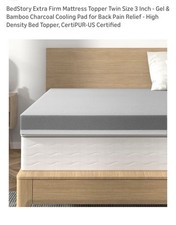 3-calowy podwójny topper na materac z pianki memory z wodoodporną obudową