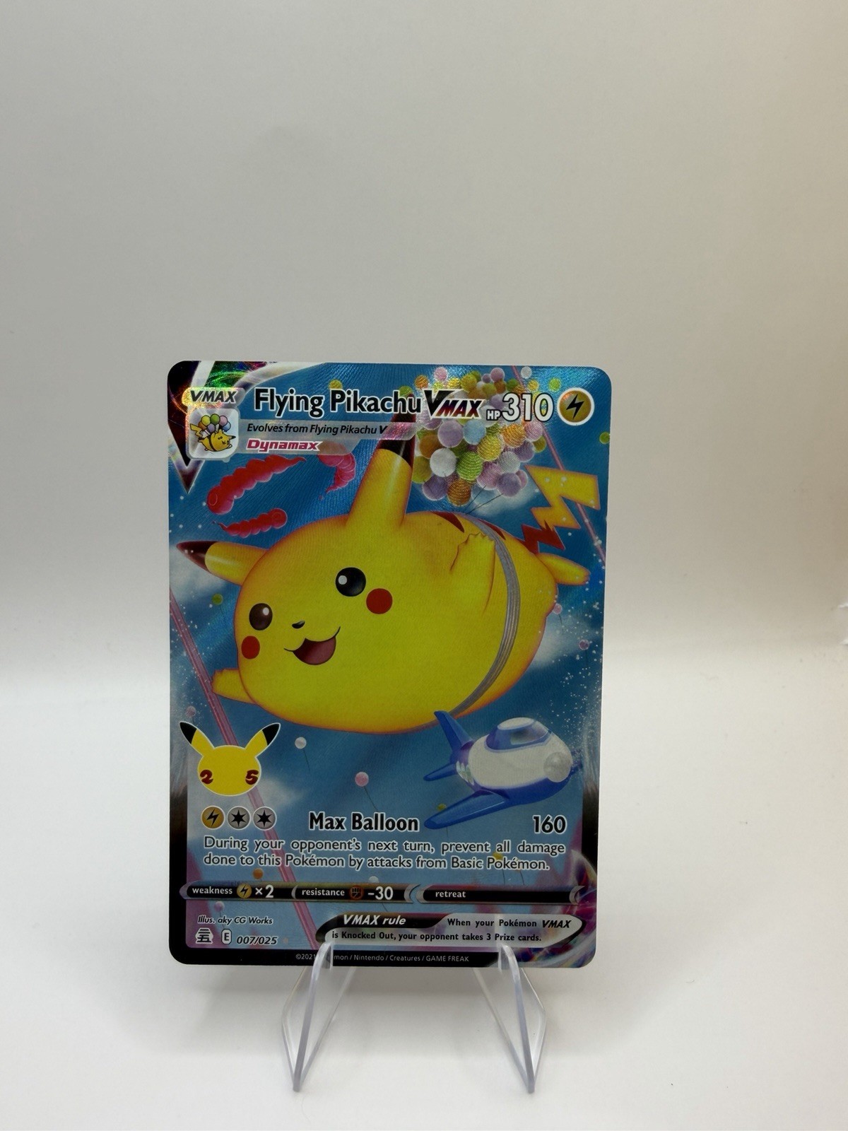 Flying Pikachu VMAX 007/025 Celebrations Ultra Rare Pokemon Card NM