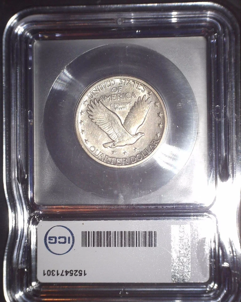 1920-D Standing Liberty Quarter, ICG AU50, Tougher Date - Image 3 of 4