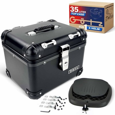 Topcase für Azel Black Rose 250 35 Liter Black Aluminium-Design