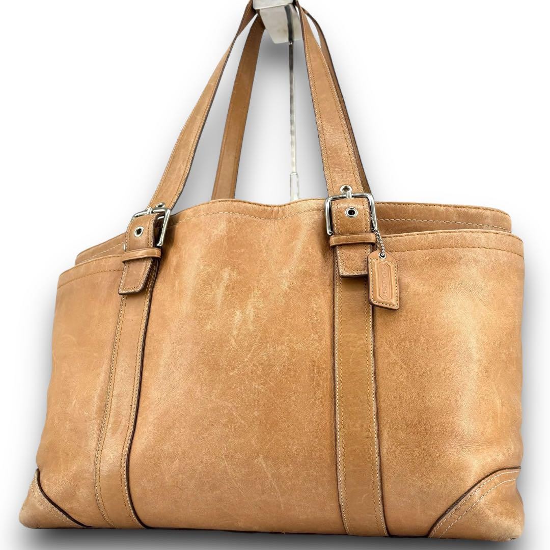 Coach Leather Beige Tote Bag Authentic G05121694