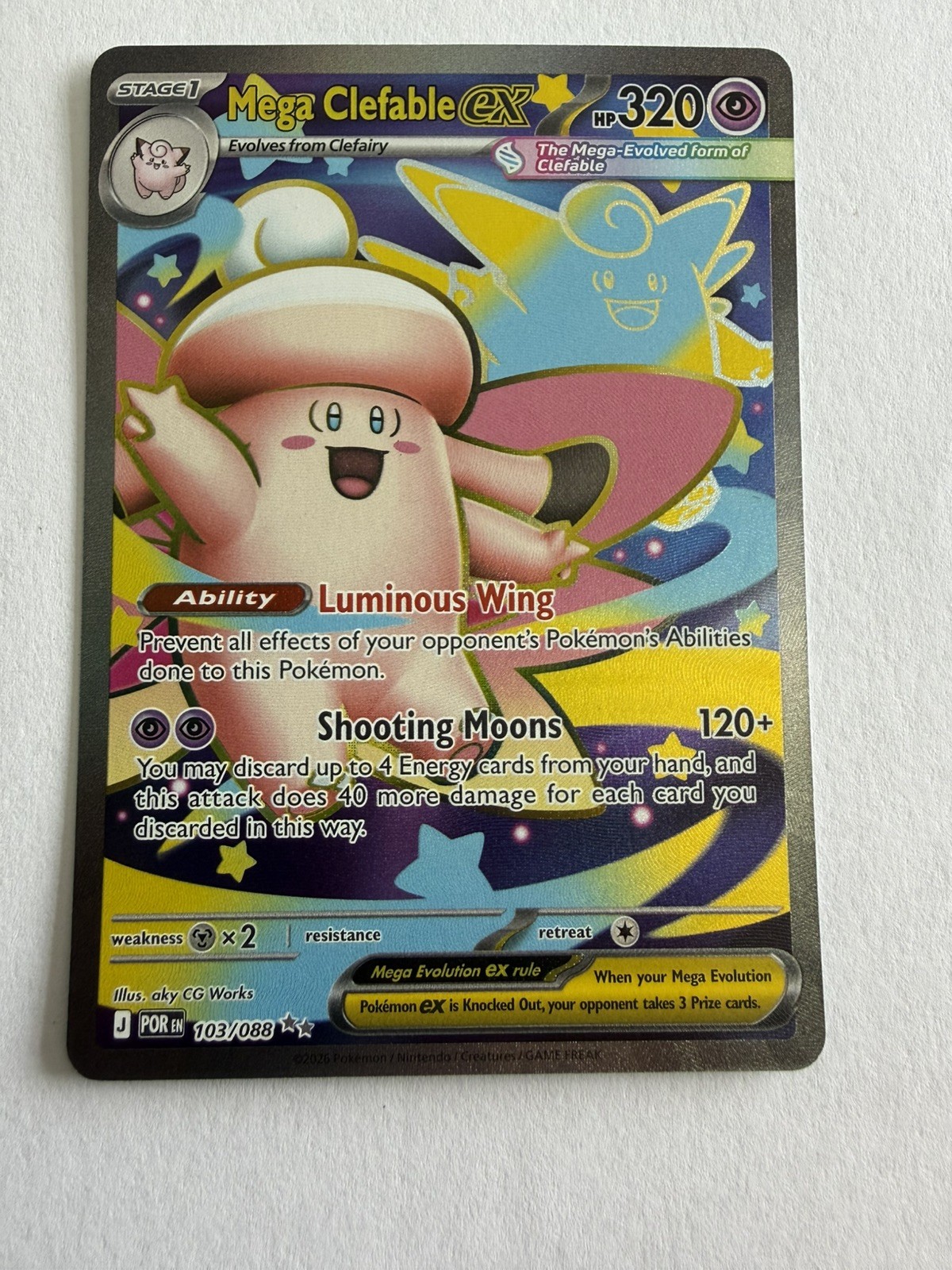 Mega Clefable ex #103/088 Price - Perfect Order | Pack Magik