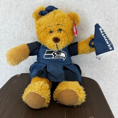 Seattle Seahawks Cheerleader Teddy Bear 14in Plush NFL Good Stuff Navy Blue