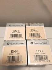 GE General Electric Quartzline Lamp Vintage Projector Bulb ENH 250W 120V NOS x4