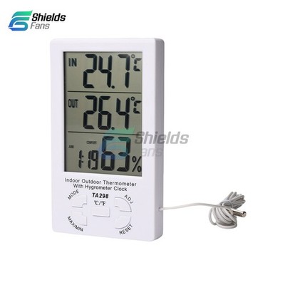 Digital Indoor/Outdoor Thermometer Hygrometer °C/°F Temperature Humidity Monitor