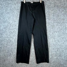 Armani Collezioni Dress Pants Womens 6 Black Cotton Stretch Straight Leg Classic