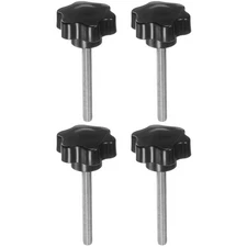 4pcs Star Knobs M8 x 70mm 304 Stainless Steel Stud 46mm 6-Star Head Thumb Screw