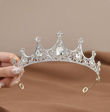Children's Princess Crown Crystal Tiara Girls Accessories High-end Atmosphere