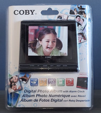 New COBY Digital Digital Photo Album with Alarm Clock DP356 Desk Picture Frame