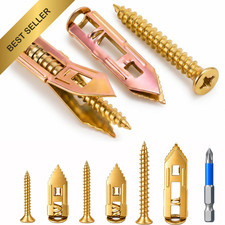 81 Pcs Self Drilling Drywall Anchors with Screws Kit 3 Sizes Metal Expansion Set