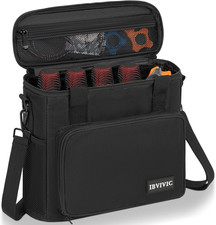 4 Slots Wireless Microphone Case with Foam, Microphone Carry Travel Bag