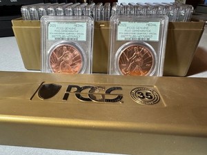 (LOT OF 22 COINS) 2021 PCGS Genuine Commemorative 35th Anniversary Copper Coins