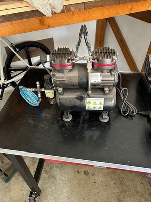 Airbrush Kompressor AD-296 Kolbenkompressor, Ölfrei, 3,5L Tank