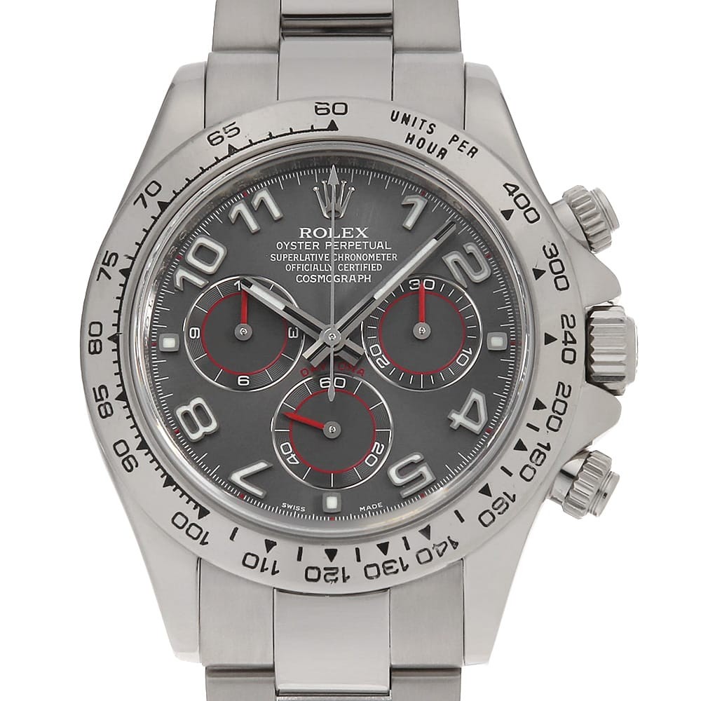 mens ROLEX hand Number second Cosmograph Arabian V gray Daytona 116509 - vintagewatches.pk