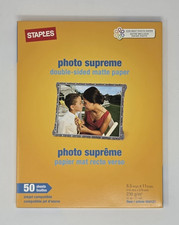 Staples Photo Supreme Paper 8.5x11 Matte Double Sided 50 Pack New 564121