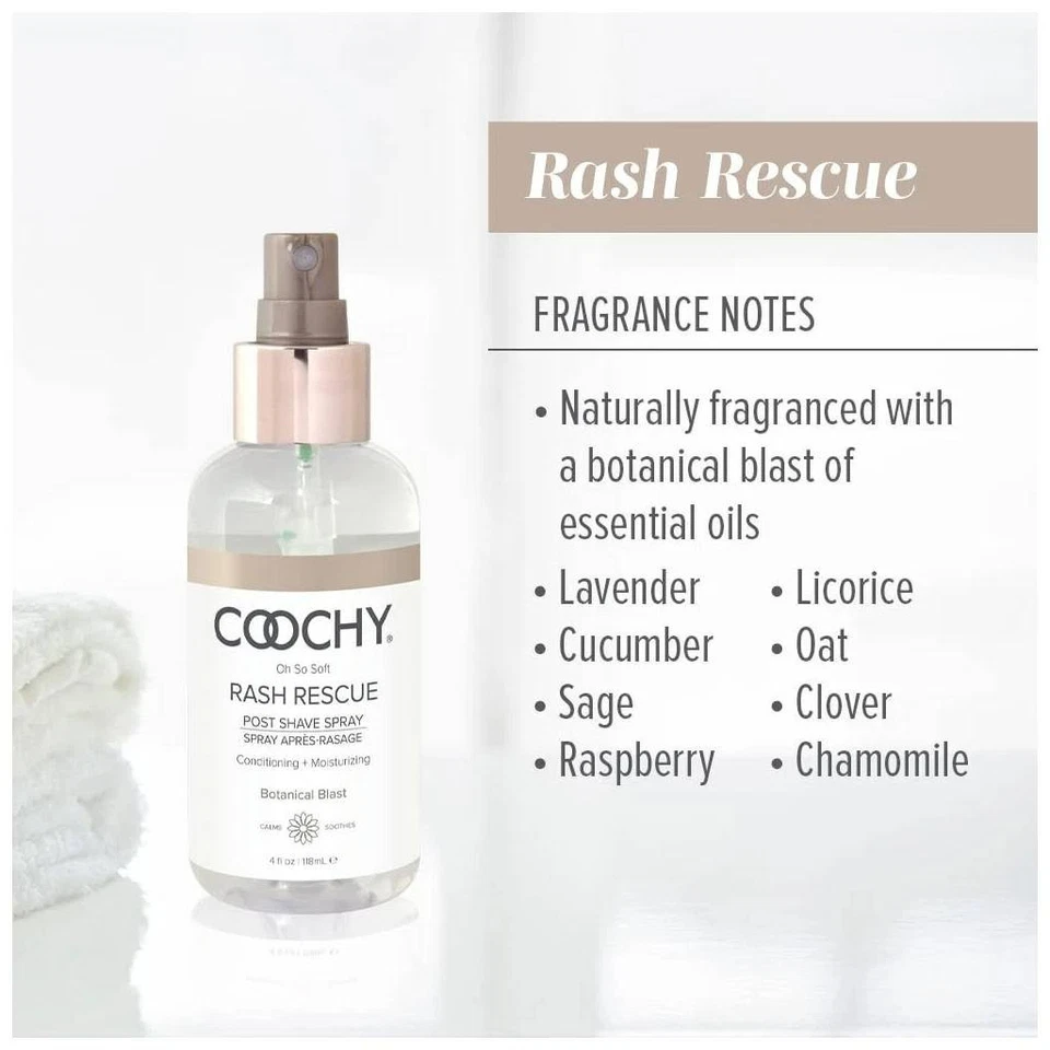 Спрей после бритья Coochy Oh So Soft Rash Rescue 4 унции - растительный взрыв - Изображение 3 из 3