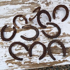 10 Used Horseshoe Rusty Cowboy Project Western Art Decor Rustic