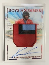 Kaelen Culpepper 2025 Boys of Summer Jumbo Material Signatures Red /49 Auto
