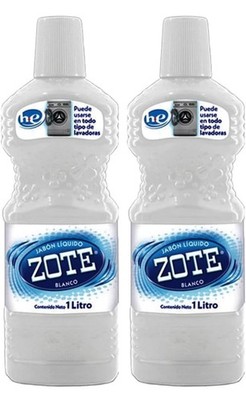JABON ZOTE LIQUIDO WHITE LIQUID LAUNDRY SOAP 1 LT (2 PACK)