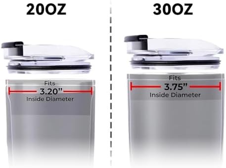 Spill Proof Black Tumbler Replacement Lid 2 Pack
