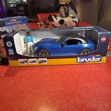 New Bruder 2018 Roadster Blue Car Convertible 2582/01 Made In Germany FU-GT 19
