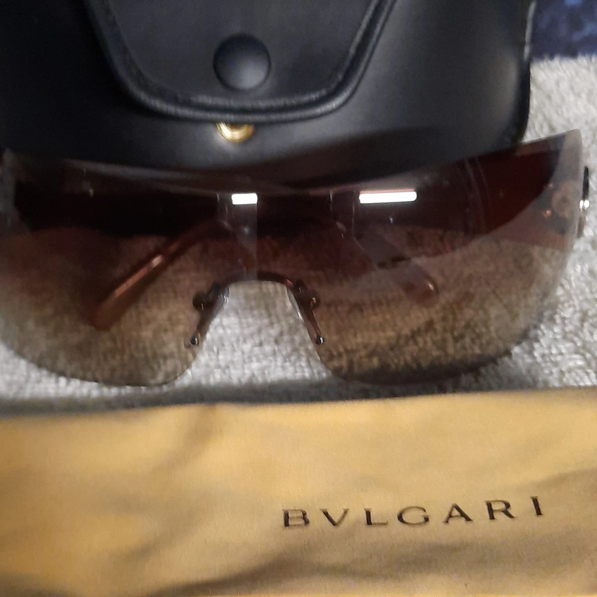 Bvlgari Shield Brown Sunglasses for Women for sale | eBay