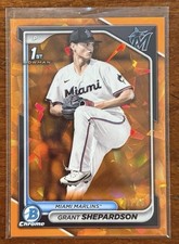 2024 Bowman Chrome Draft Sapphire Edition Orange /25 Grant Shepardson #BDC-130