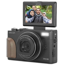 Minolta 64 Mega Pixels Digital Camera with Autofocus, 4K Video & Flip-up LCD
