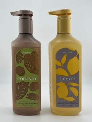 White Barn Hand Soap Set Coconut & Lemon Cleansing Gel 8 fl oz Each Sulfate Free