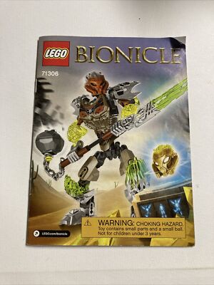 Original Lego Bionicle 71306 Pohatu Uniter of Stone Manual
