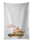 Welsh Terrier Merry Christmas White Kitchen Dish Towel Set of 2 Ck2427Wtkt