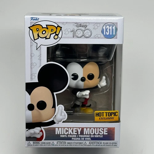 Funko Pop MICKEY MOUSE HALF BLACK AND WHITE Exclusive Disney 1311 HIGH GRADE