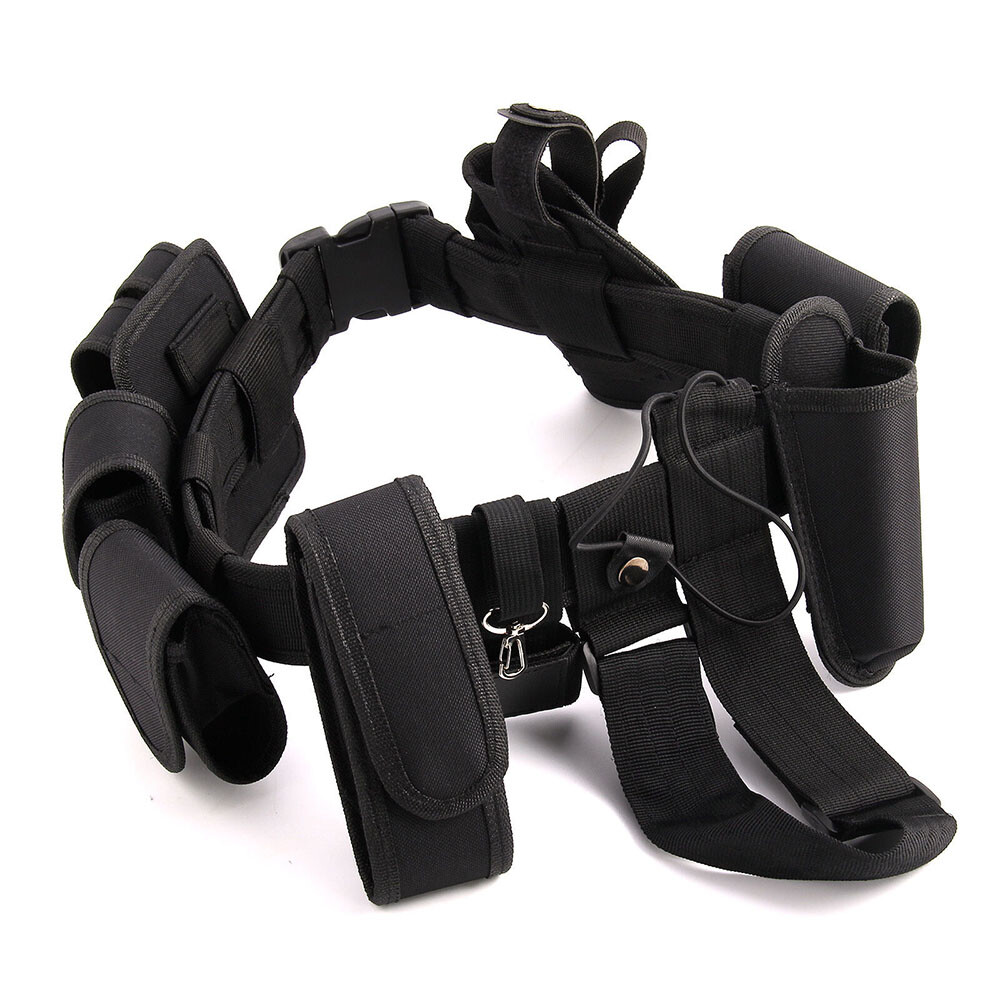 Police Duty Belt Kit with Pouch Tactical Belt Law Enforcement