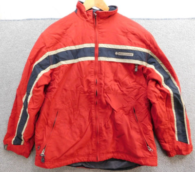 Abercrombie & Fitch 1892 Vintage Red Nylon Ski Jacket Winter Coat