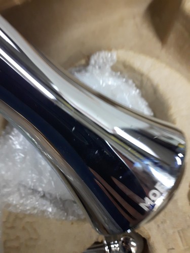 Moen Wynford Widespread 2-Handle High-Arc Bathroom Faucet Cross Handles Chrome - Picture 6 of 15