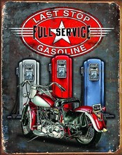 Last Stop Full Service Gasoline Motorcycle Refrigerator Fridge MAGNET