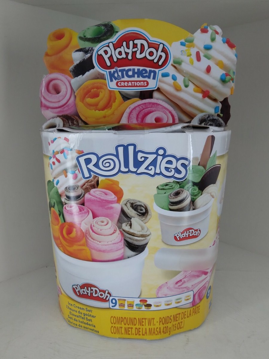 Play-Doh Kitchen Creations Rollzies Rolled Ice Cream Set with Non-Toxic  Colors