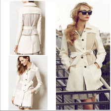 Anthropologie Elevenses Colette Trench Coat Sz 10