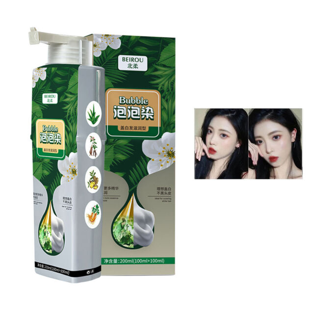200ml Pure Plant Extract For Grey Hair Color Bubble Dye Bubble Hair Dye 2023 New VZ10173