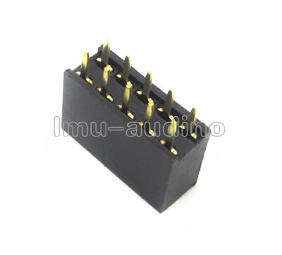 100PCS 2x5 10Pin 2.54mm Double Row Female Straight Header Pitch Socket Pin Strip
