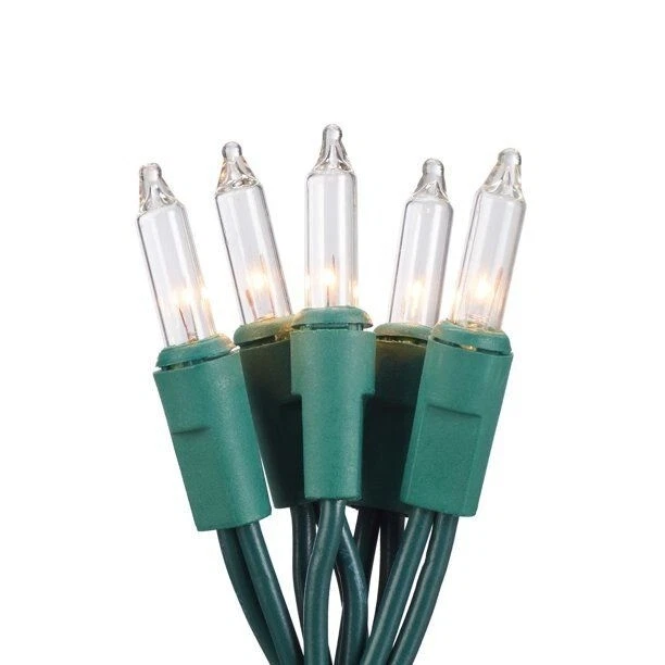 Holiday Time Indoor Outdoor Clear Mini Christmas Lights 59' 300 Count Green Wire - Image 4 of 4