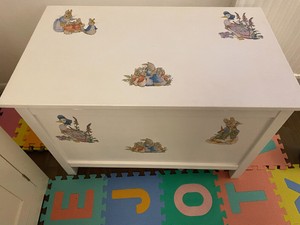 peter rabbit wooden toy box