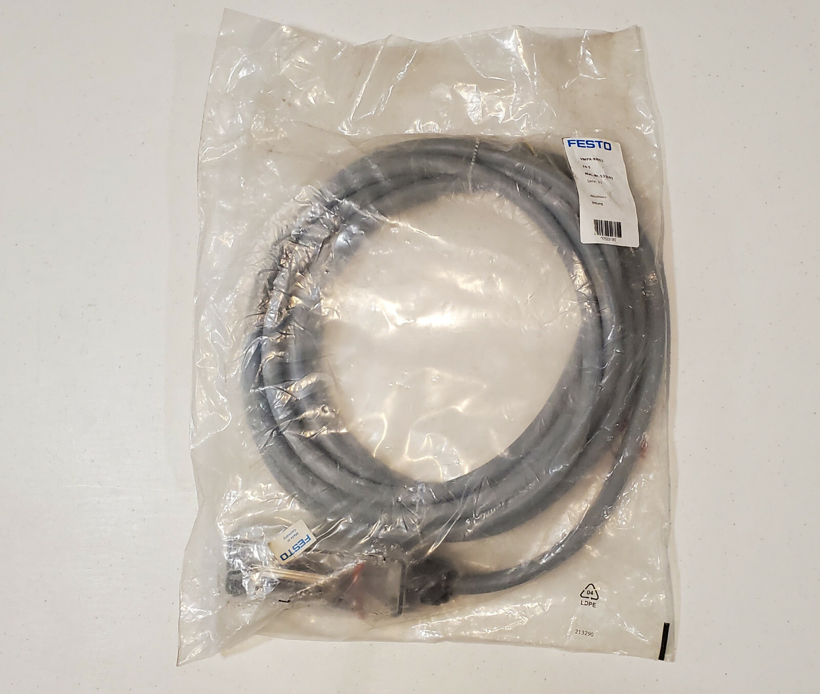 Festo VMPA-KMS1-24-5 Plug Socket With Cable For Multi-pin, 25-pin 533193