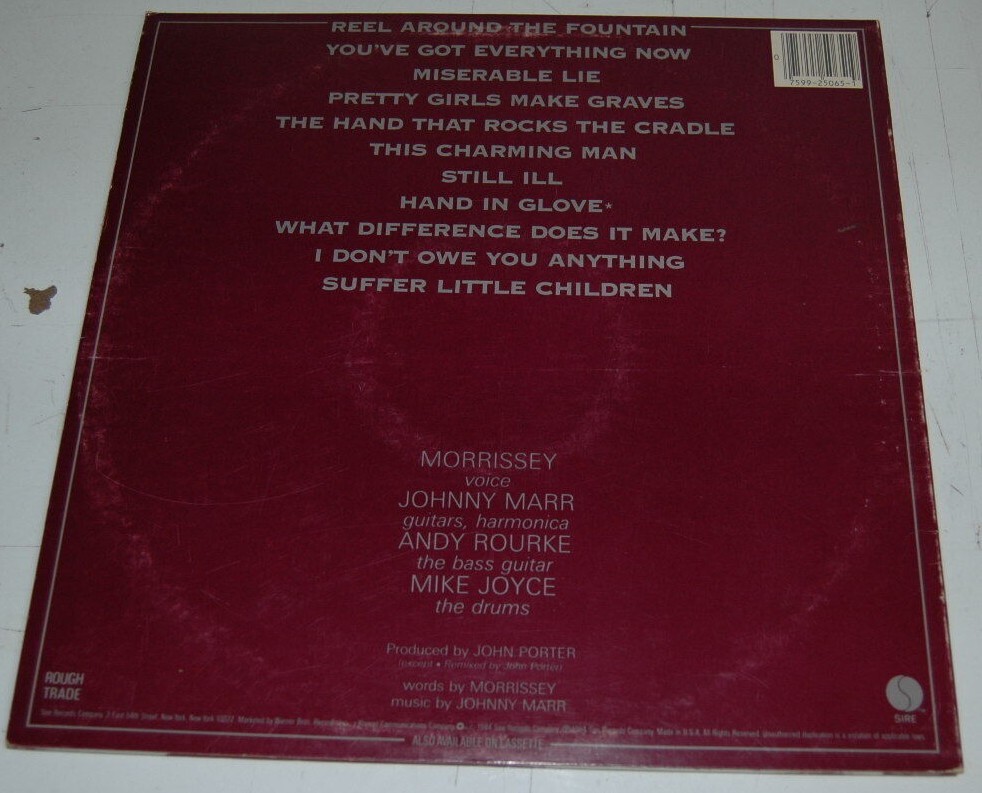 Vintage Vinyl LP The Smiths Sire Rough Trade 1-25065 1984