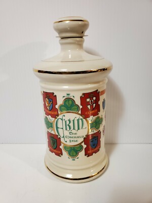 Old Fitzgerald Distillery 1973 Porcelain Decanter Erin the Emerald Isle Bourbon